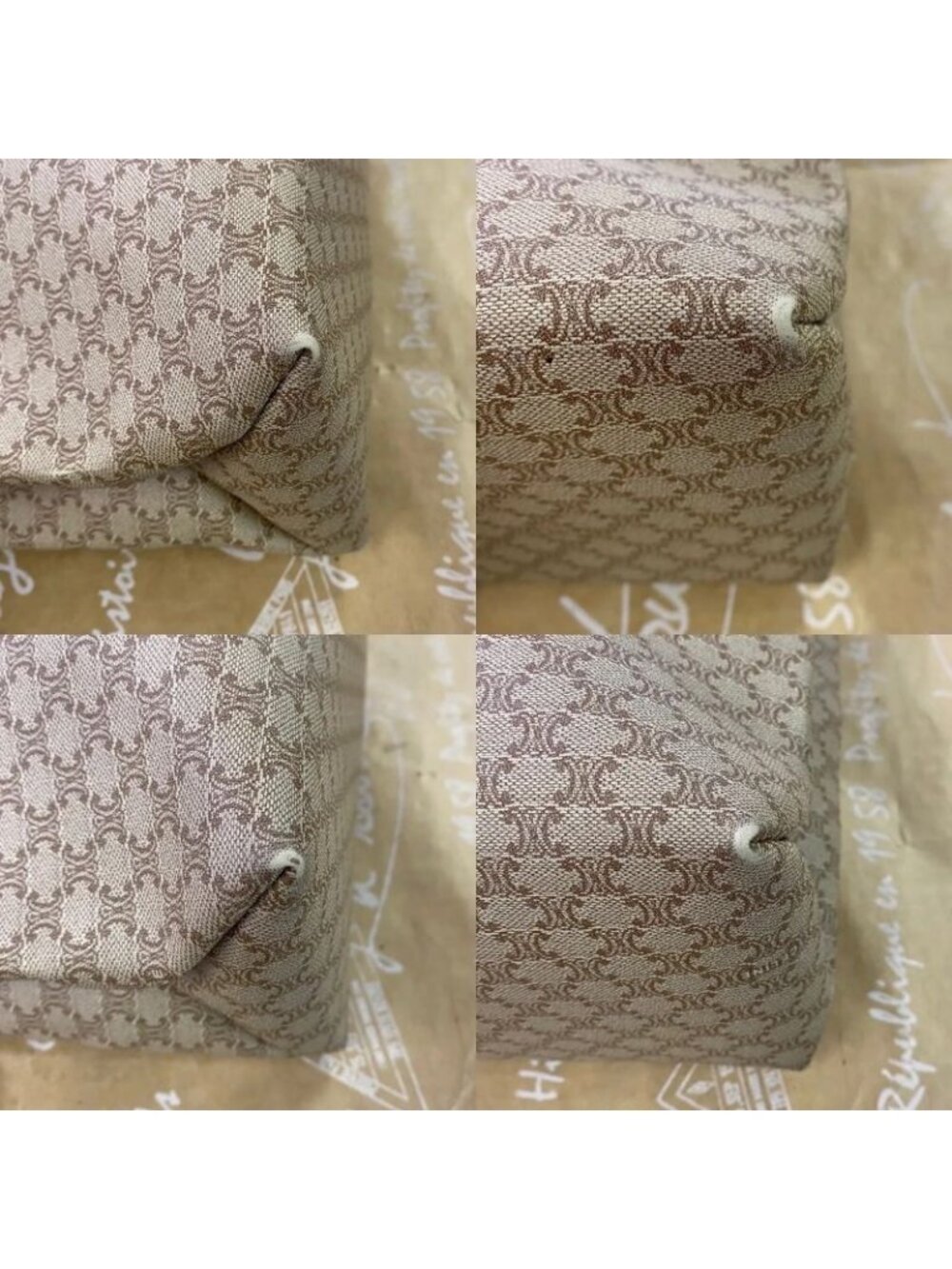 Celine Tote Shoulder Bag White Macadam Business - Picture 6 of 10